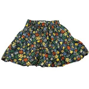 Peek Kids Girls Floral Tiered Cotton Skirt Multicolor‎ Navy XS 2-3